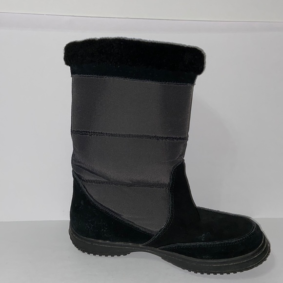 Women’s COACH Sherman Suede/Nylon Winter Boots Black Size 8B US, Black and Gray - Picture 5 of 11